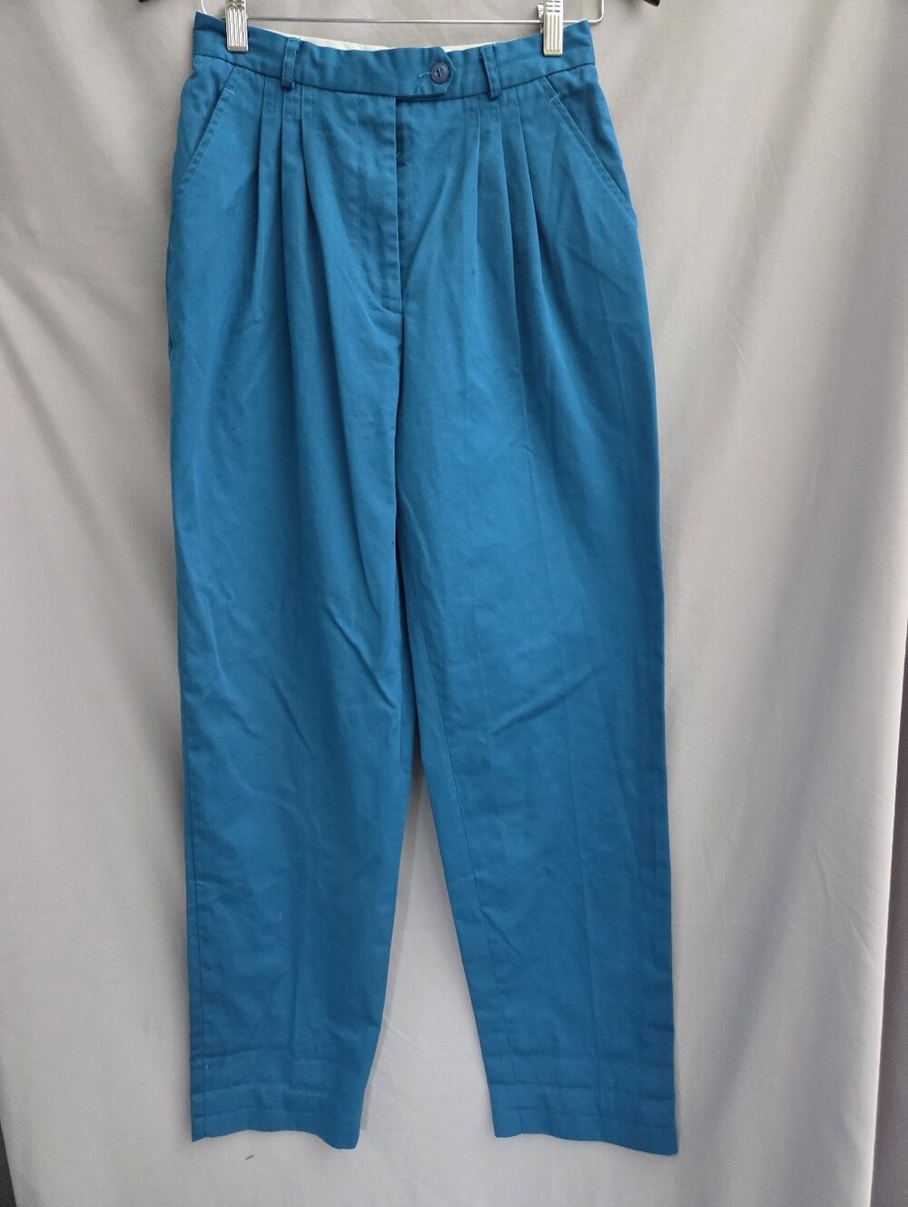 Teal Pleated Trousers - Classic Tailored Fit